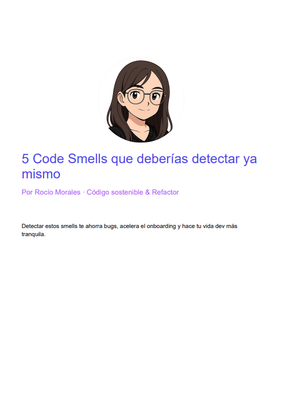 Preview de la guía 5 code smells